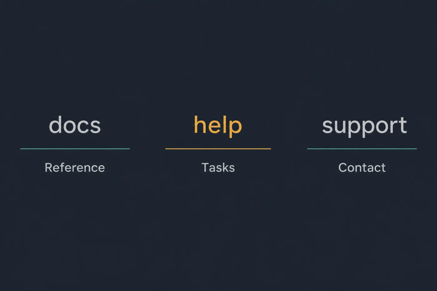 Three subdomain choices and the expectation each sets: reference, tasks, or contact.